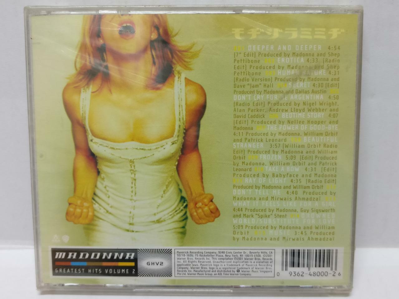 LK888 Sealed Madonna Greatest Hits Vol.2 Rare 2001 Singapore CD (94800) (CD419)