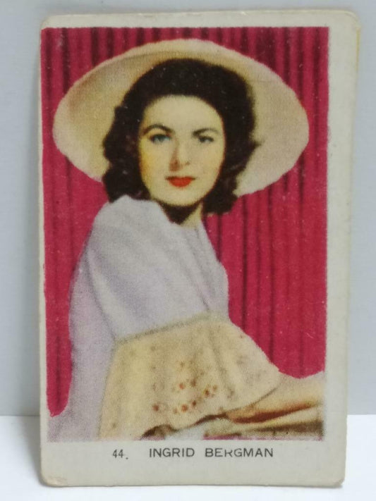Vintage Actress Ingrid Bergman Colour Mini Photo Trading Card F/S (A2329)
