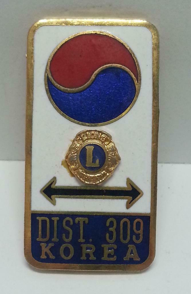 Rare Vintage Korea Lions Club International Pin Badge F/S (B098)