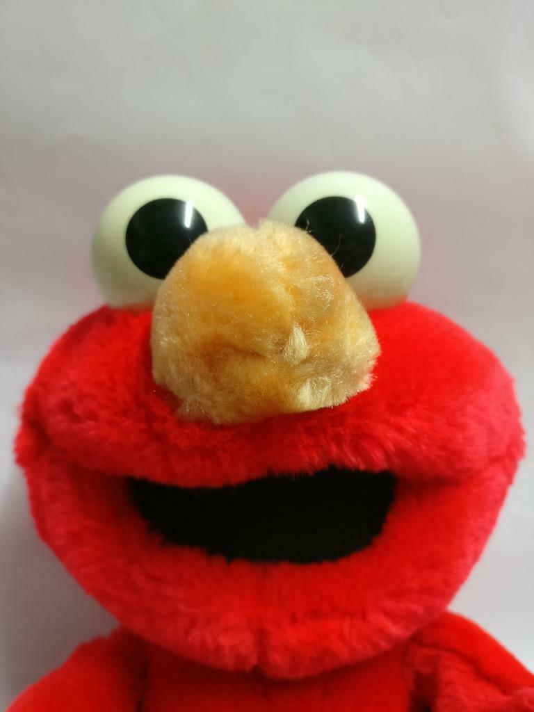 Sesame Street Baby Elmo Muppet Puppet 11" 1992 Plush Soft Toy F/S (PTY121)