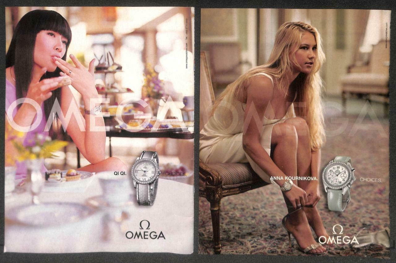Vintage OMEGA Watch Michael Phelps Magazine Advertisement Print Ad x 5 (P915)