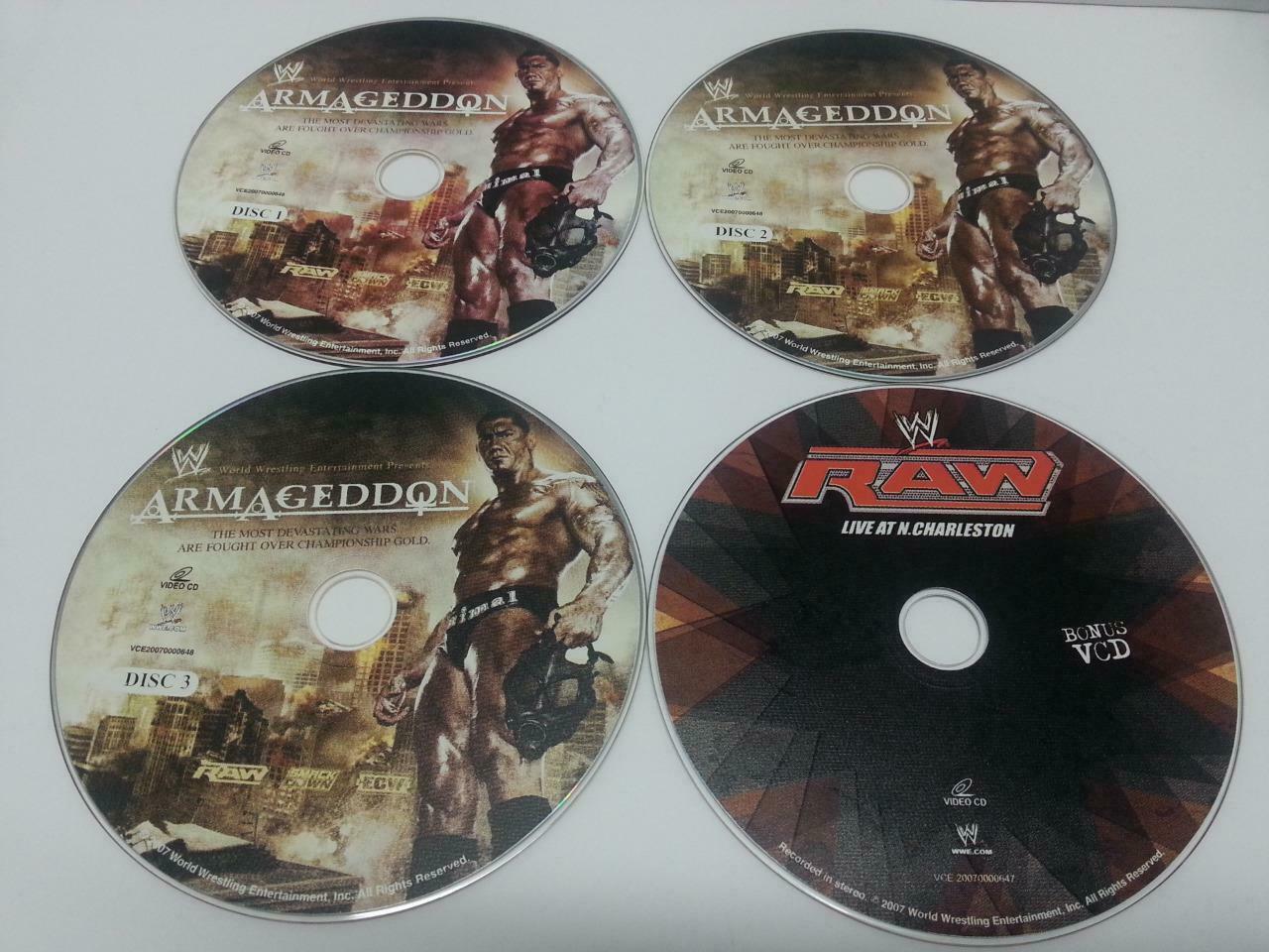 WWE WWF Wrestling Armageddon 2007 Singapore Only 4x VCD Video CD OOP (A855)