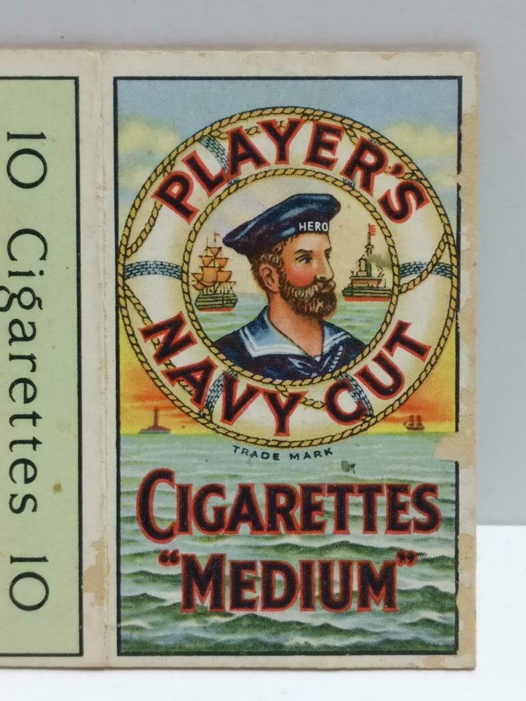 Vintage Player's Navy Cut Cigarettes Ephemera Empty Paper Box Cover F/S A2308