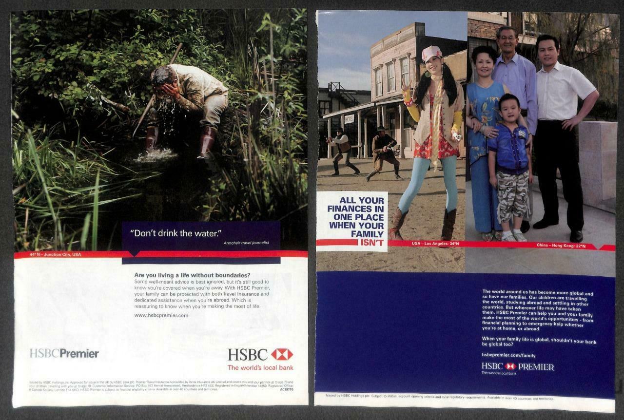 Vintage HSBC Bank Tiger Woods Magazine Advertisement Print Ad x 13 (P903)
