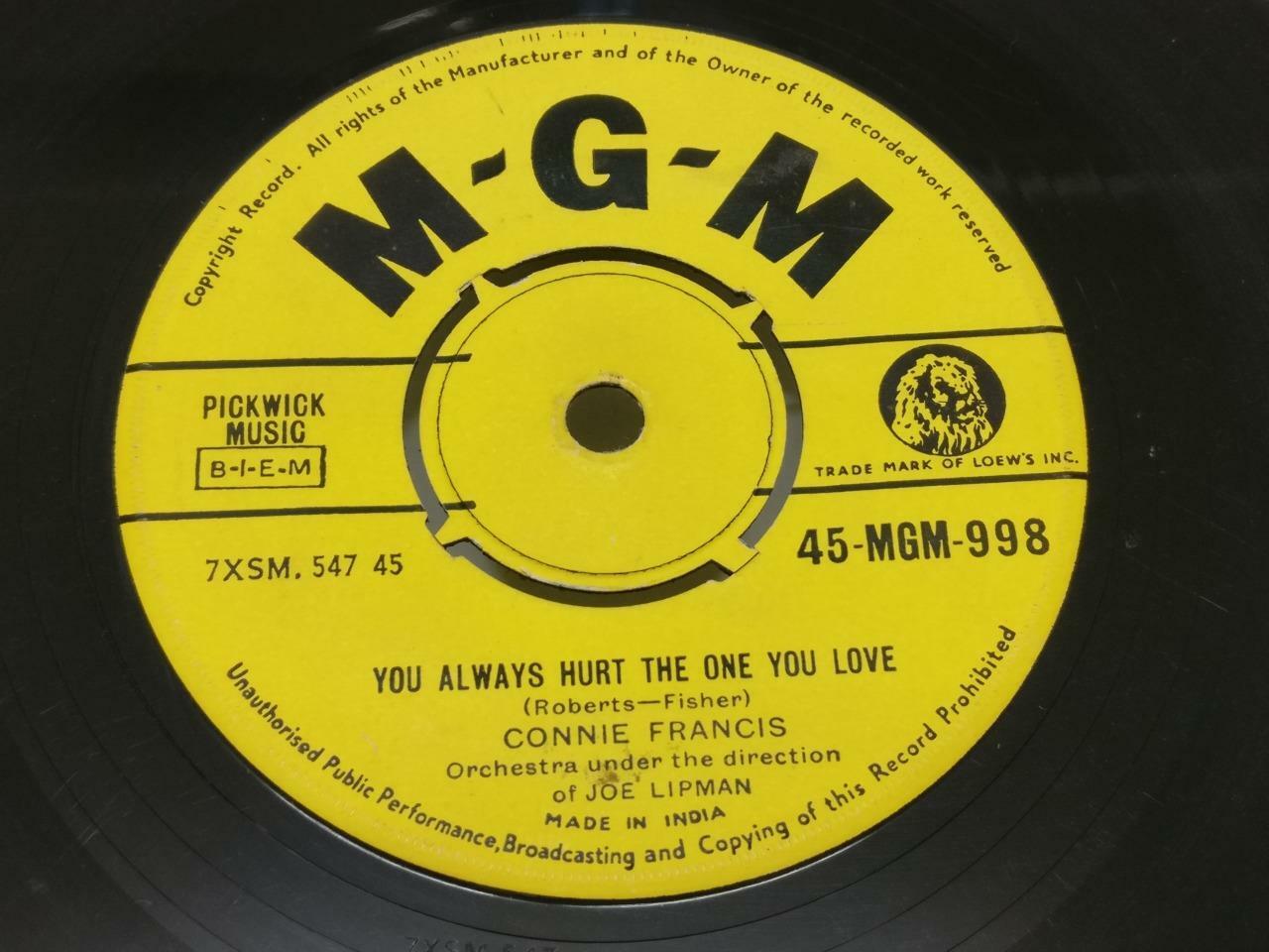 Connie Francis You Always Hurt The One You Love India 7" EP  (EP031)