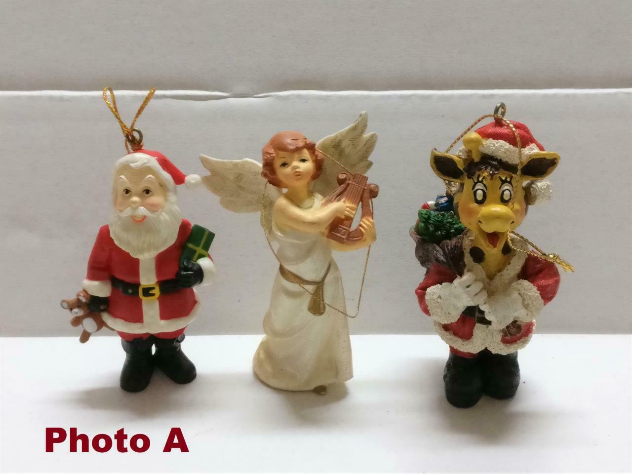 Vintage Christmas X'mas Tree Ornaments Snowman Santa Bundle Lot x01 F/S (A2243)