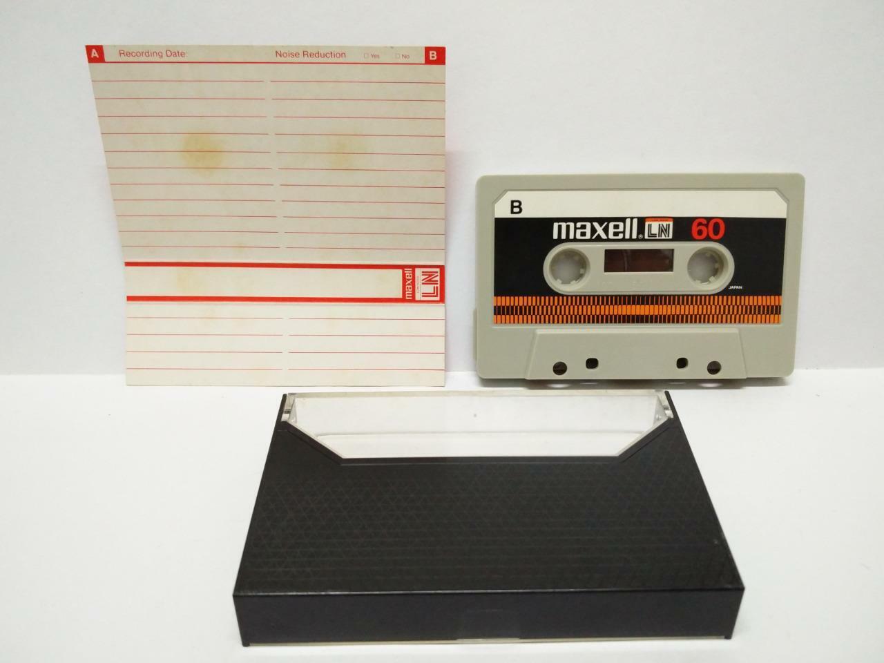 Used Blank Tapes Maxell LN 60 Mins Ultra Low Noise Japan Cassette x 01 (CT045)