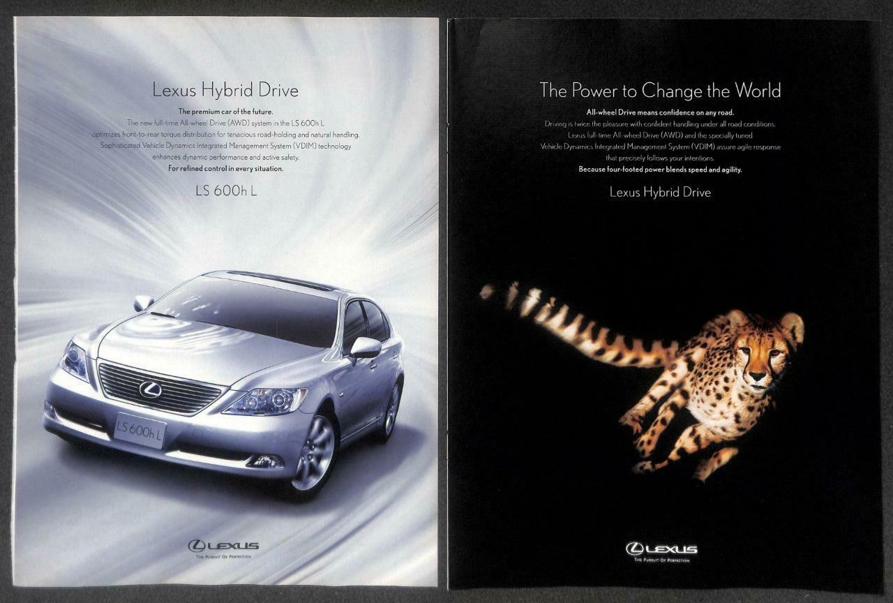 Vintage Lexus Hybrid Drive Car Magazine Advertisement Print Ad x 14 (P888)