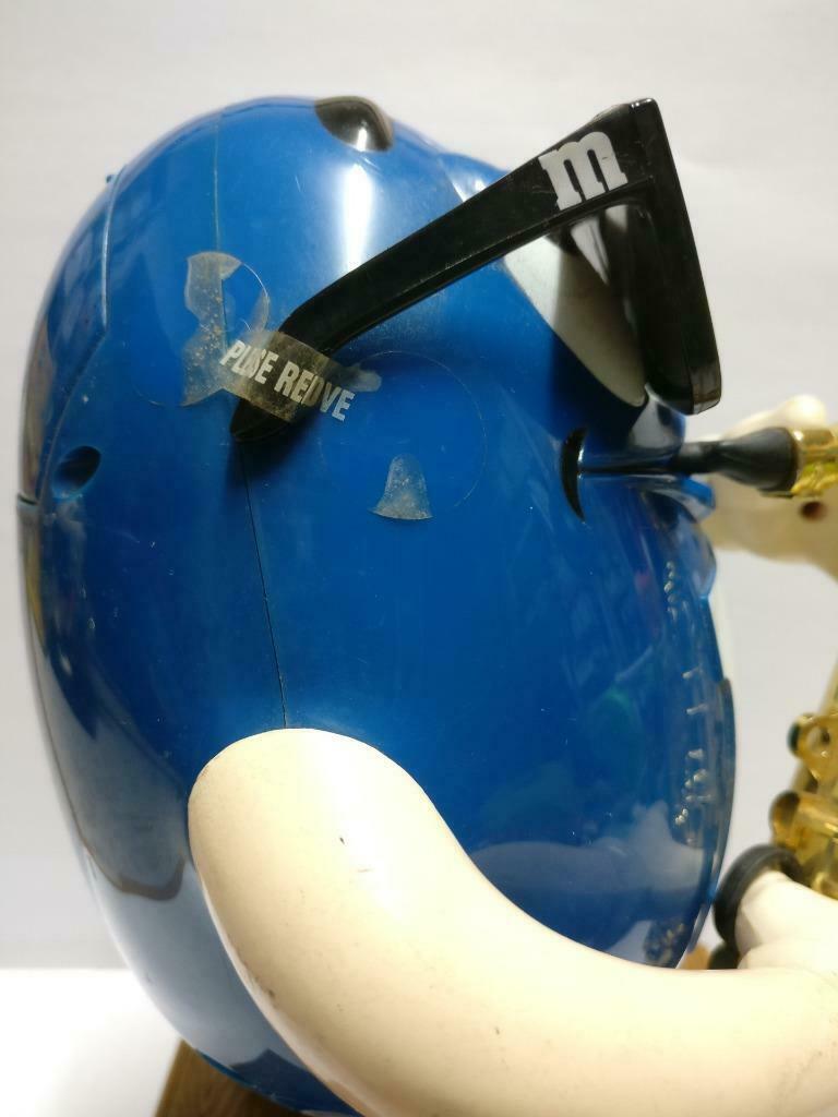 M&M's M&M Chocolate Blue Sunglasses Saxophone Candy Dispenser No Box (A2182) *5