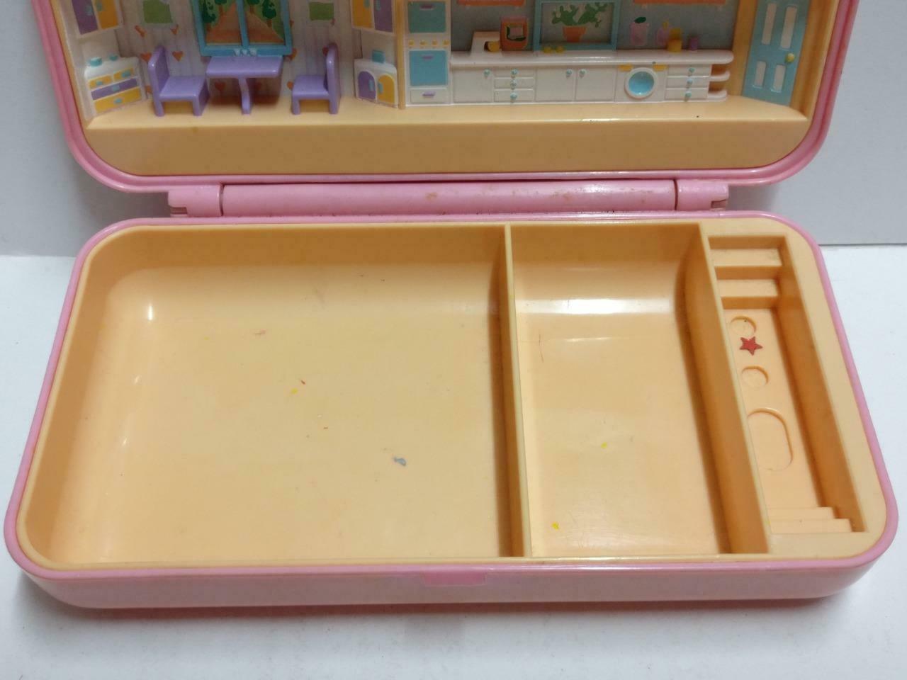 Vintage Polly Pocket 1990 Bluebird Rectangle Pink Compact Only (FTY074)