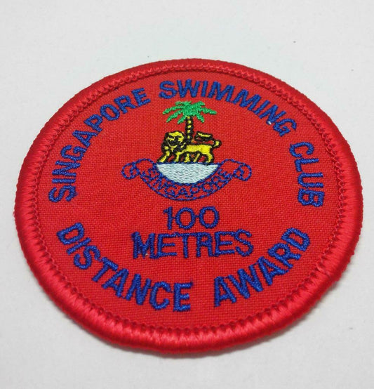 Embroidered Singapore Swimming Club 100M Award Iron On Clothes Patch (A942)