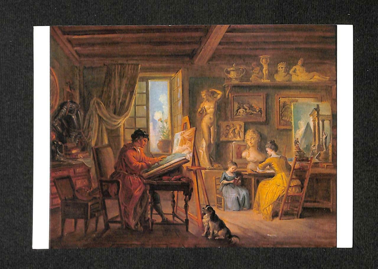 LUCKYPIGEON Workshop of the Painter by Jean Paptiste Lallemand Postcard (C1762)