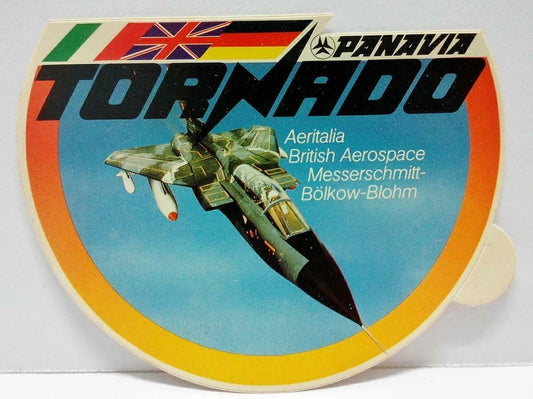 Vintage 80’s Sticker PANAVIA TORNADO Airlines Fighter Jet F/S (A767)