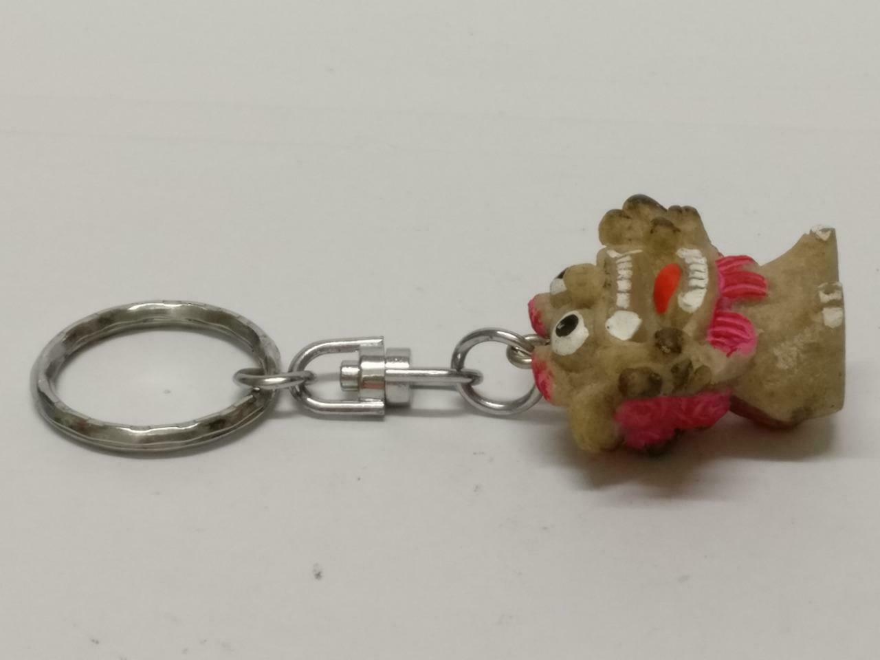 LP888 Rare Vintage Miniature Monster Creature Wood Souvenir Keychain Keyring F/S B754