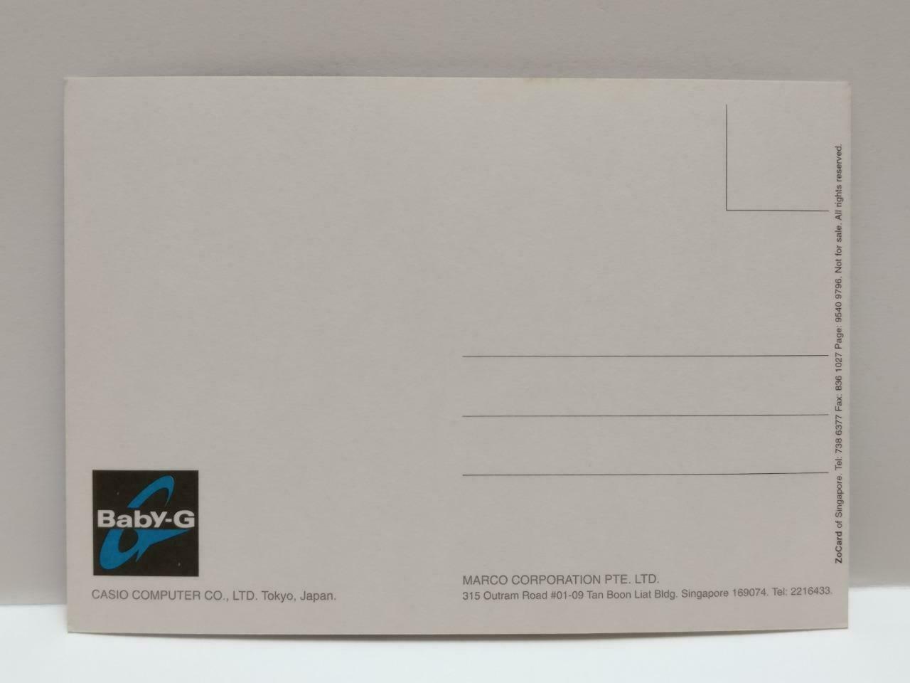 LUCKYPIGEON888 Casio Japan Baby-G Watch Girls Car Van Singapore Postcard (E0130)