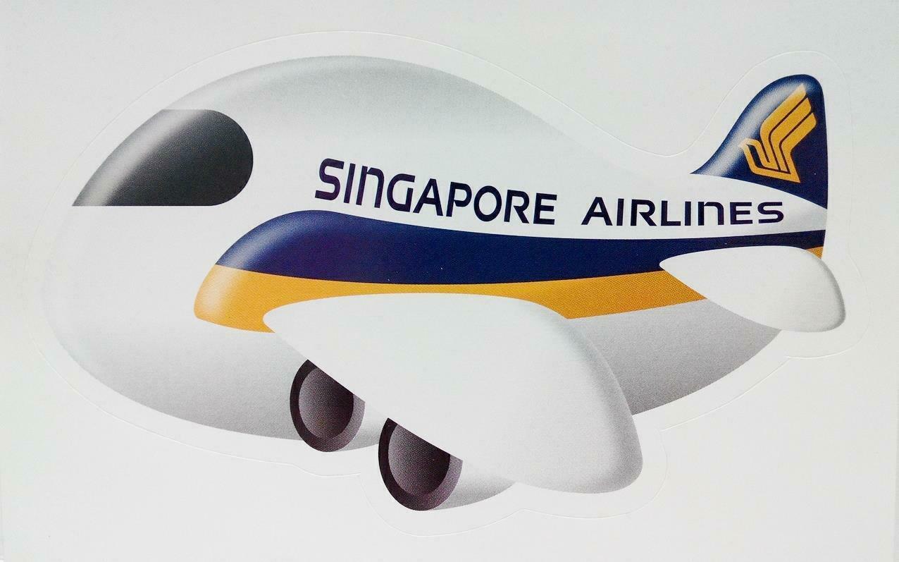Vintage 80’s Sticker SIA Singapore Airlines 105mm x 145mm F/S (A788)