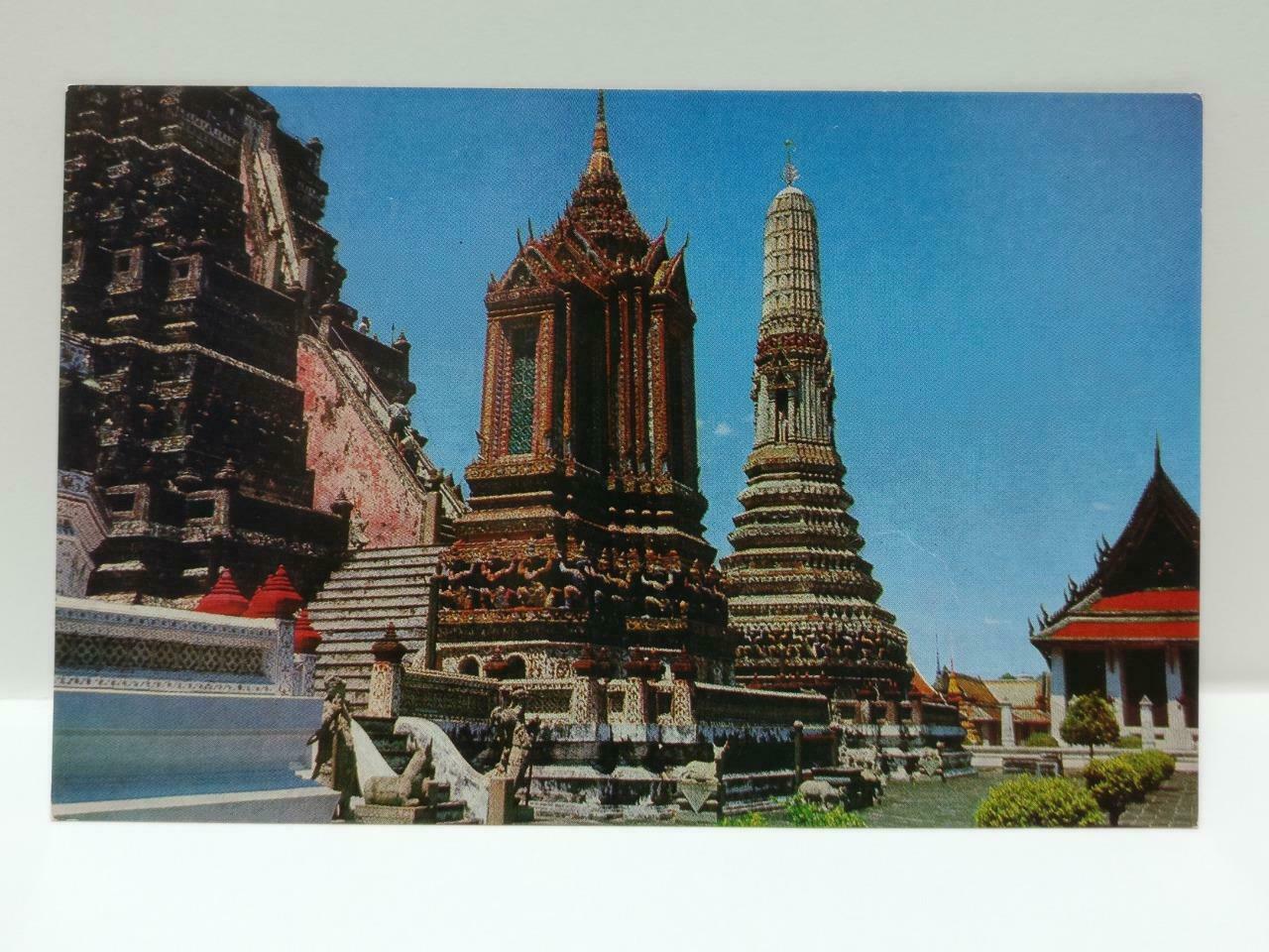 Vintage Thailand Thonburi Temple Wat Arun Temple Of Dawn Postcard (P708)