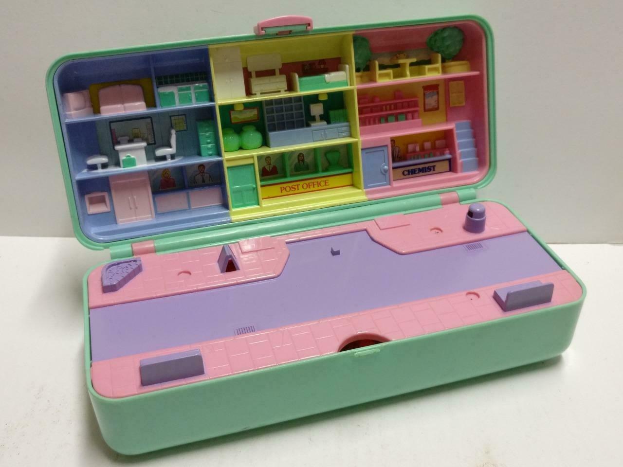 Vintage Polly Pocket 1989 Bluebird Rectangle Money Box Compact Only (FTY075)