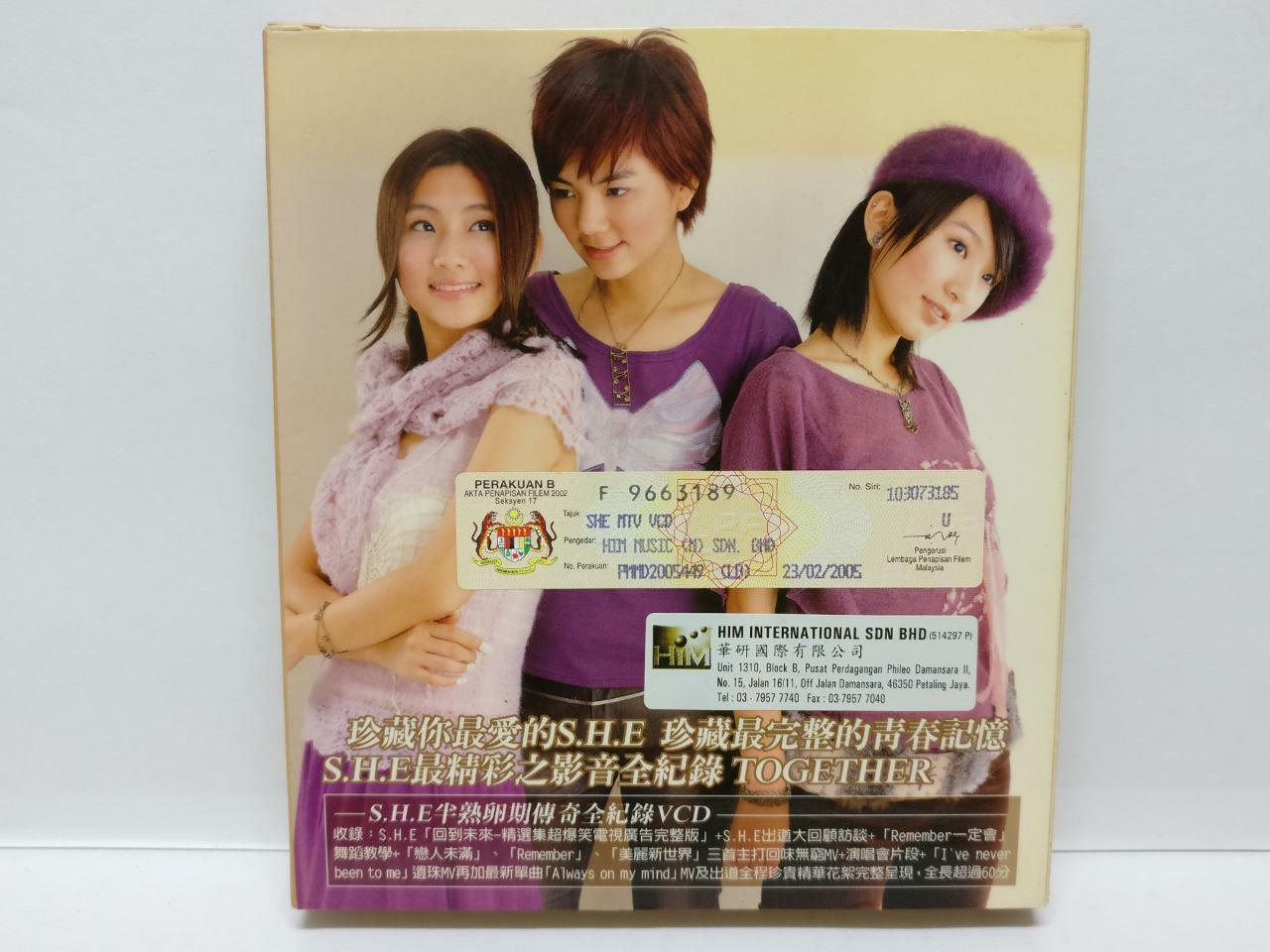 S.H.E Selina Hebe Ella 2001-2003 Rare Malaysia CD + VCD Video CD Chinese CD086
