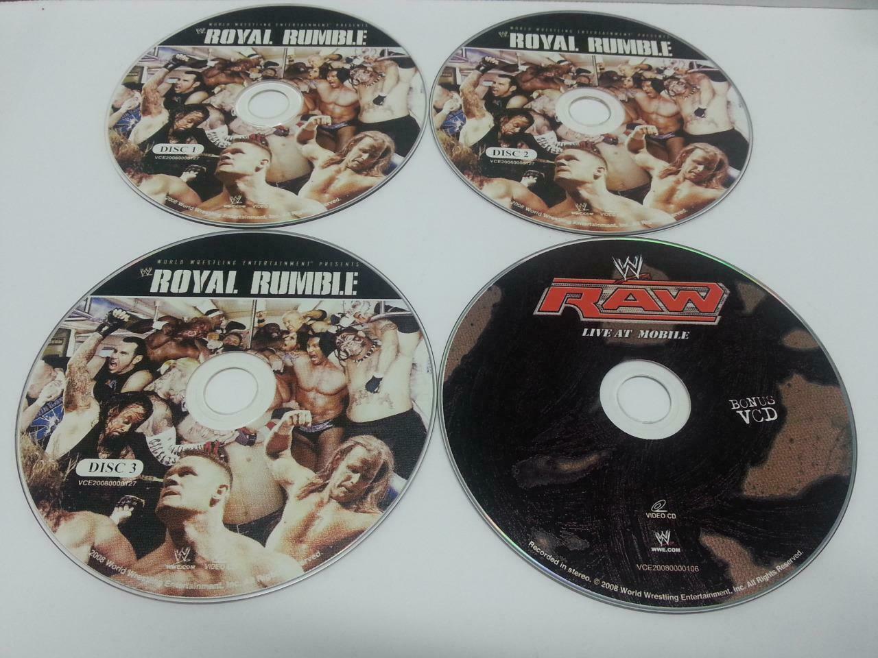 WWE WWF Wrestling Royal Rumble 2008 Singapore Only 4x VCD Video CD OOP (A840)