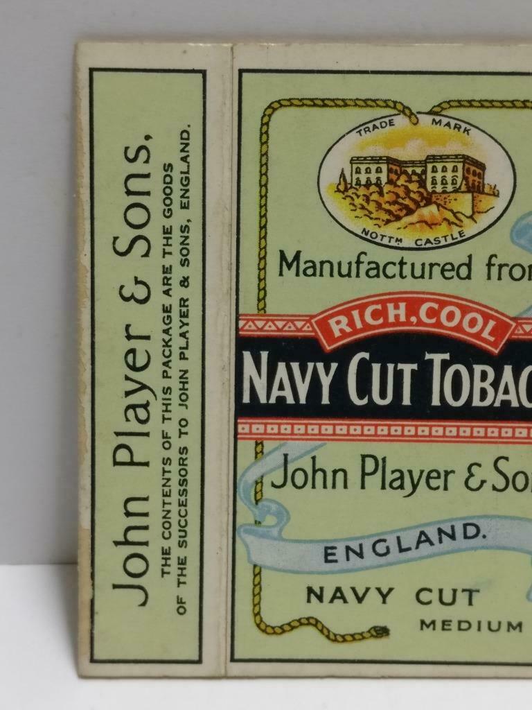 Vintage Player's Navy Cut Cigarettes Ephemera Empty Paper Box Cover F/S A2308