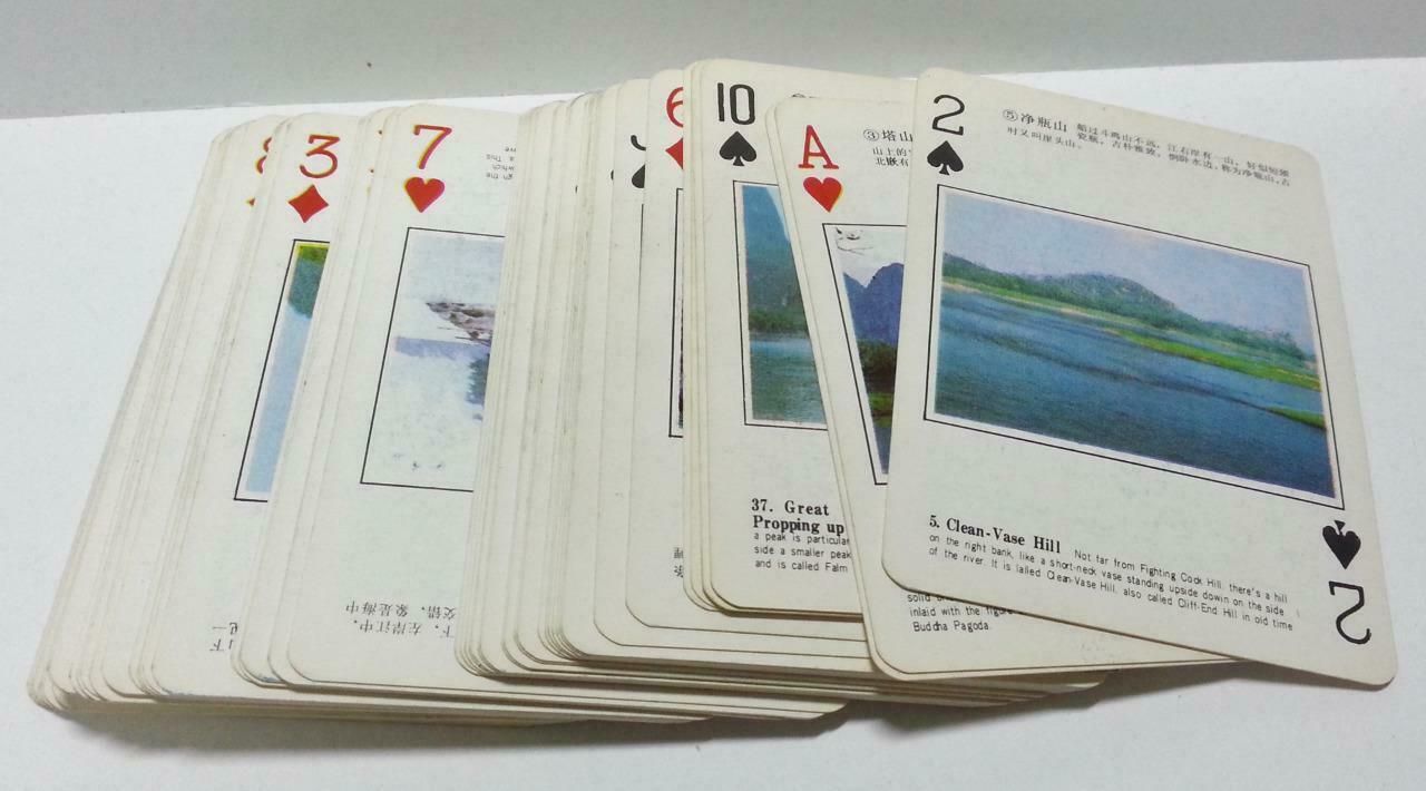 Rare Vintage Unsealed China Tourism Li River Guilin Playing Cards Souvenir A1092