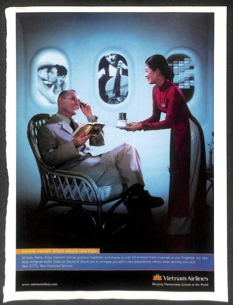 Vintage Vietnam Airlines Magazine Advertisement Print Ad x 3 (P908)