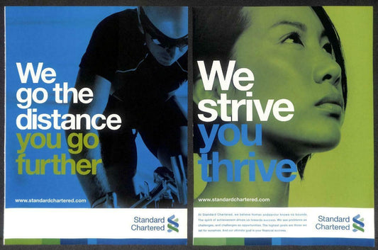Vintage Standard Chartered Magazine Advertisement Print Ad x 9 (P893)