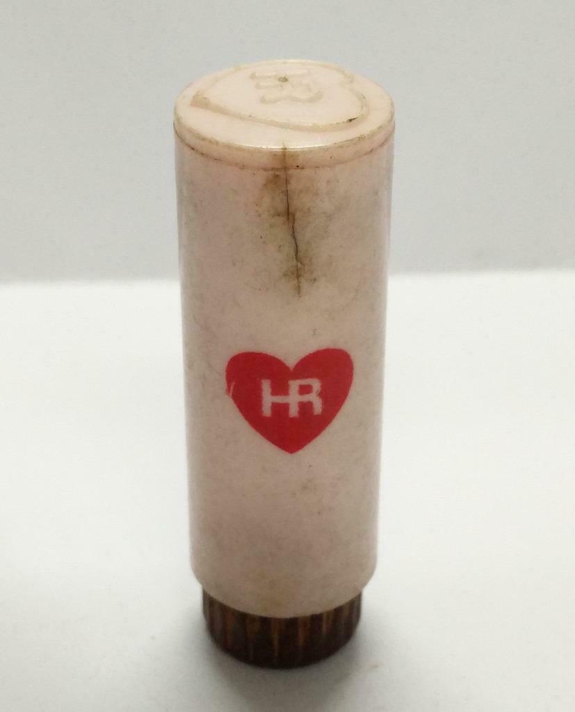 Vintage Old Used Obsolete HR Cute Logo Cosmetics Lipstick Case (B597)