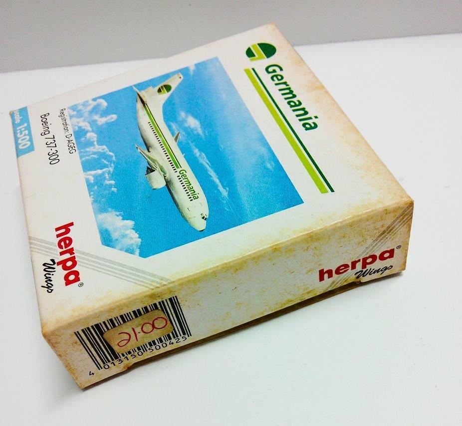 Germania Airplane Herpa Wings w/Box Boeing 737-300 500425 SCALE 1:500 (A605)