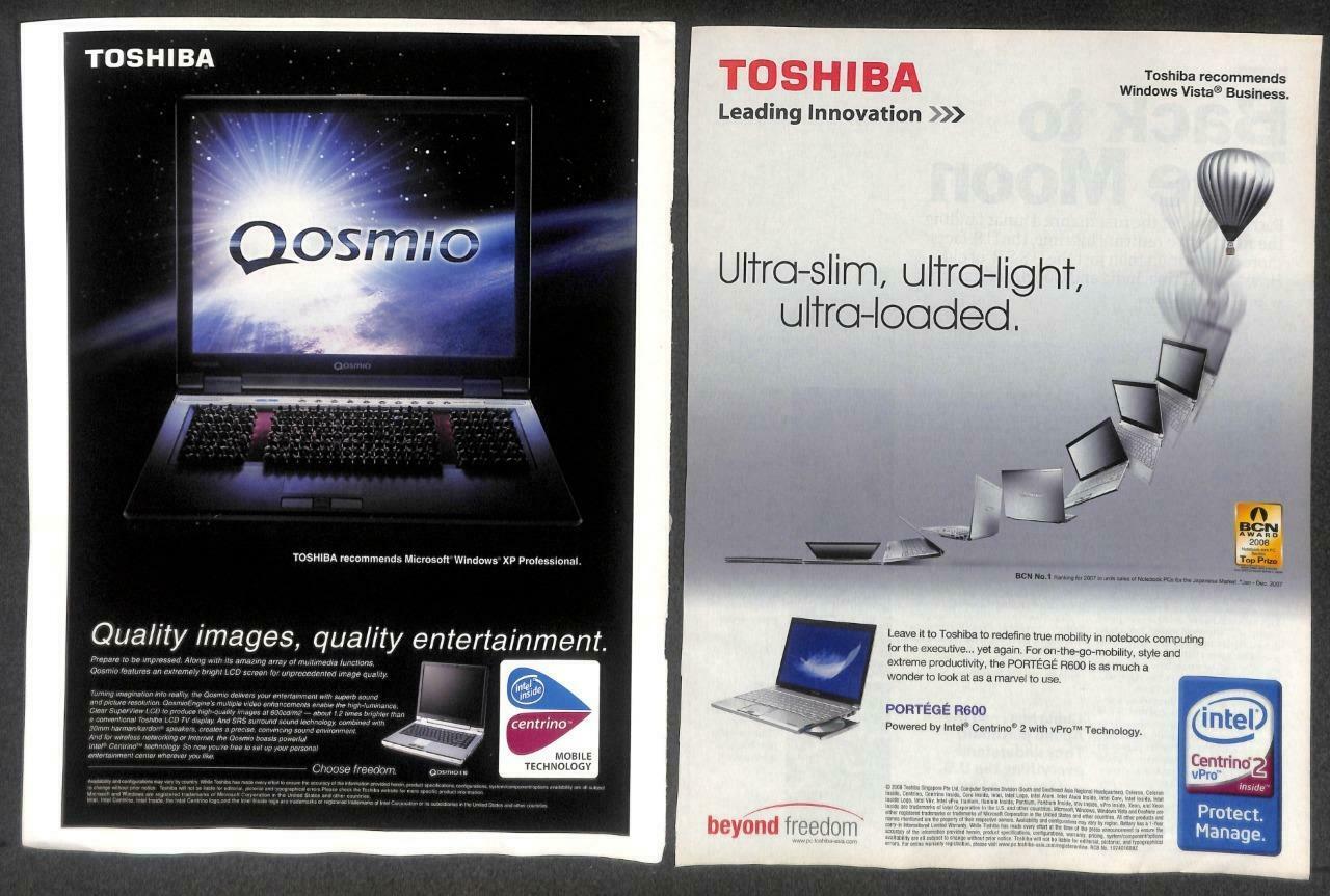 Vintage Toshiba Laptops Notebook PC Magazine Advertisement Print Ad x 11 (P895)