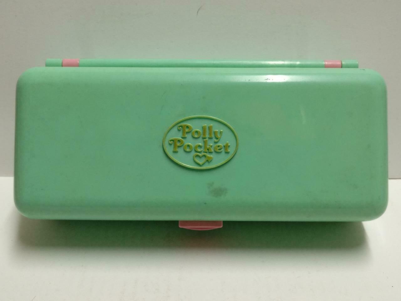 Vintage Polly Pocket 1989 Bluebird Rectangle Money Box Compact Only (FTY075)