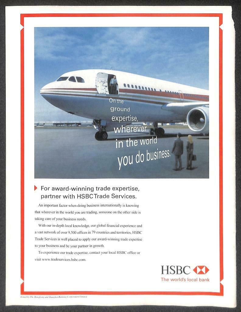 Vintage HSBC Bank Tiger Woods Magazine Advertisement Print Ad x 13 (P903)