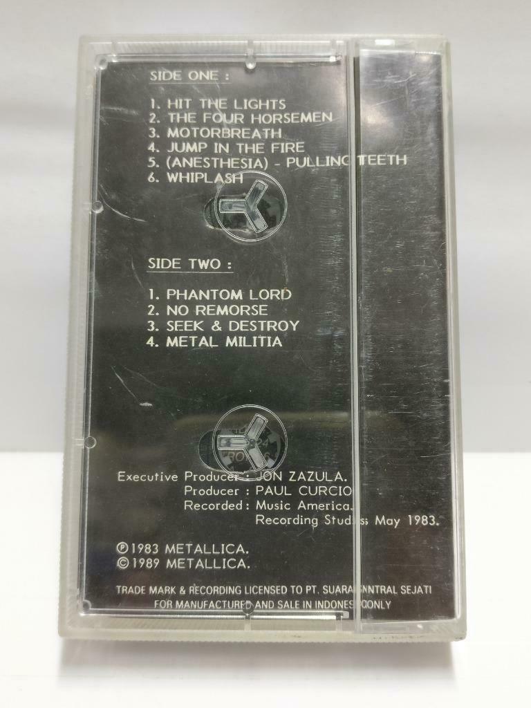 Metallica Kill 'Em All 1989 Mega Rare Indonesia English Cassette CT529