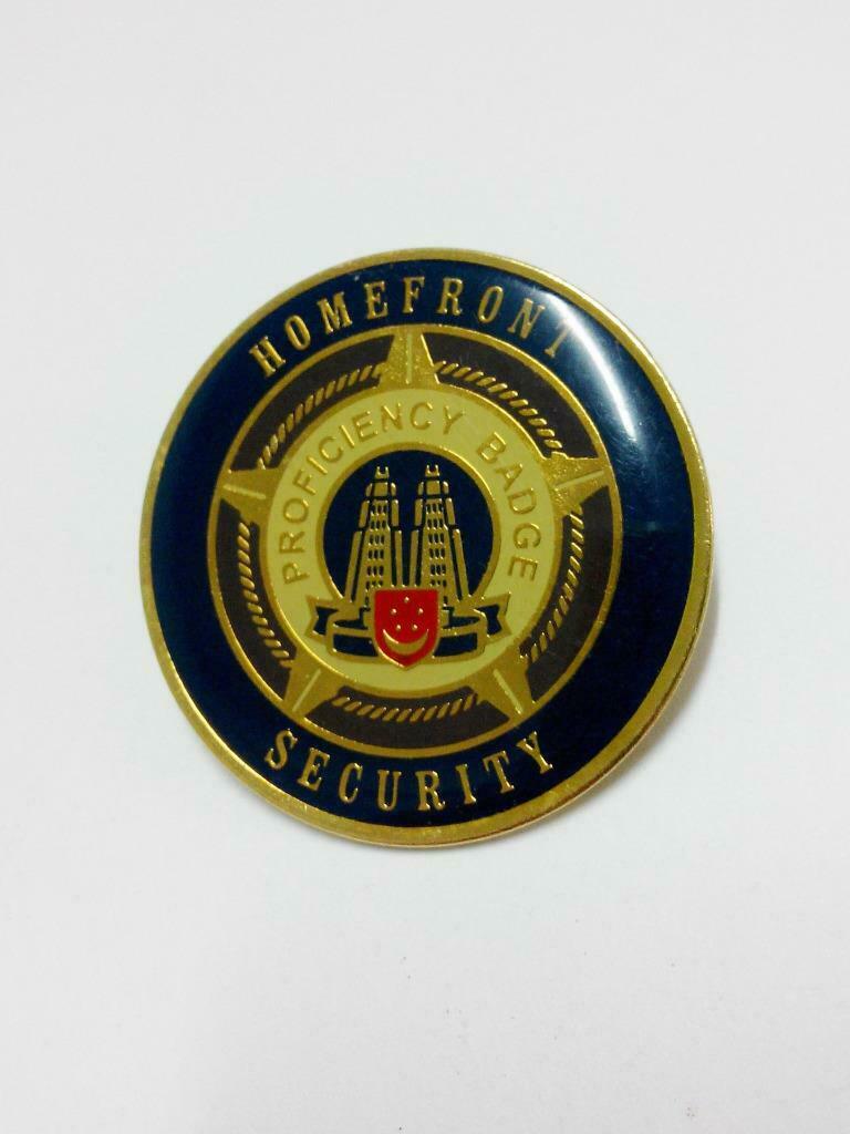 Rare Vintage Singapore Homefront Security Proficiency Pin Badge F/S (B338)
