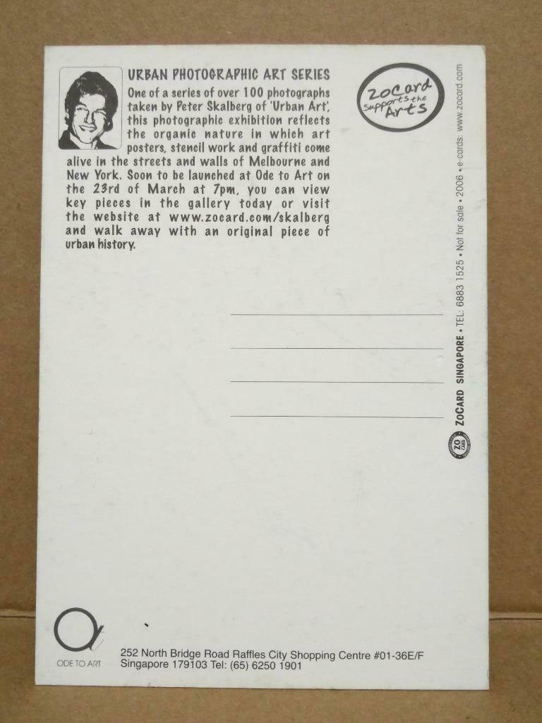 LUCKYPIGEON Urban Photographic Art Series Ode To Art Ad Postcard (C2074)