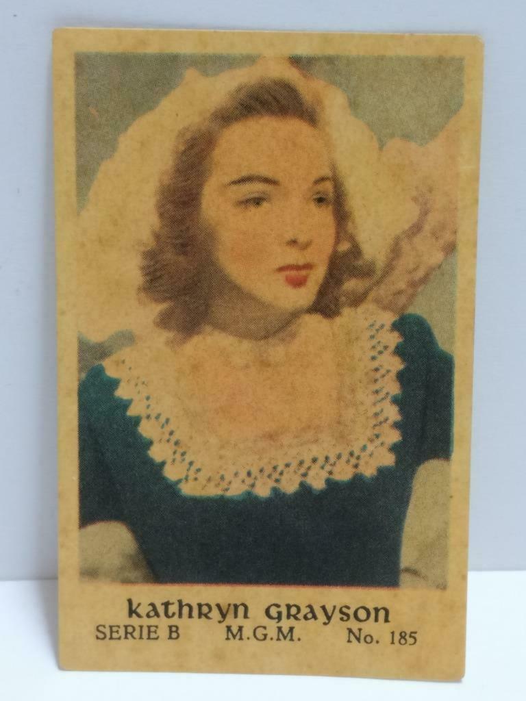 Vintage Actress Kathryn Grayson Colour Mini Photo Trading Card F/S (A2336)