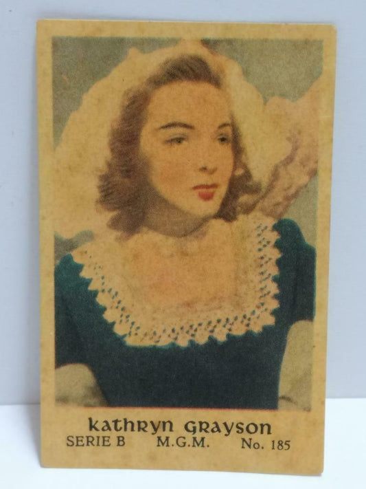Vintage Actress Kathryn Grayson Colour Mini Photo Trading Card F/S (A2336)