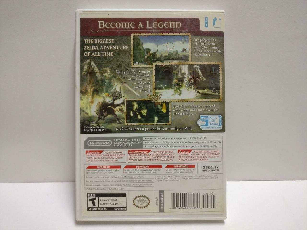 Nintendo Wii Game The Legend Of Zelda Twilight Princess 2006 USA Disc (GA393)