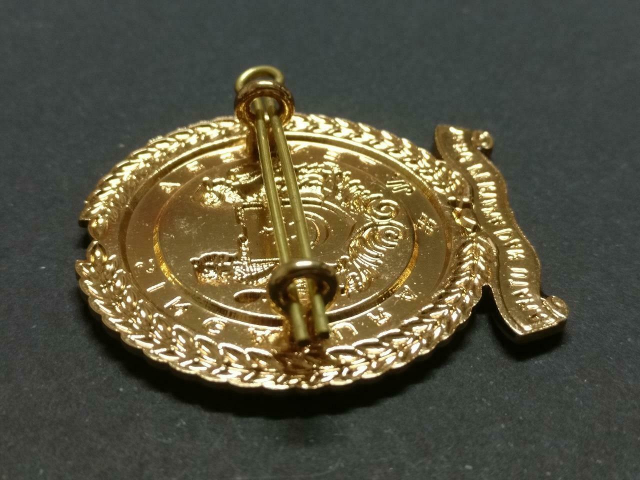 LKP99 Vintage Singapore Military Army Forces SAF Gold Tone Pin Badge F/S Lion B844