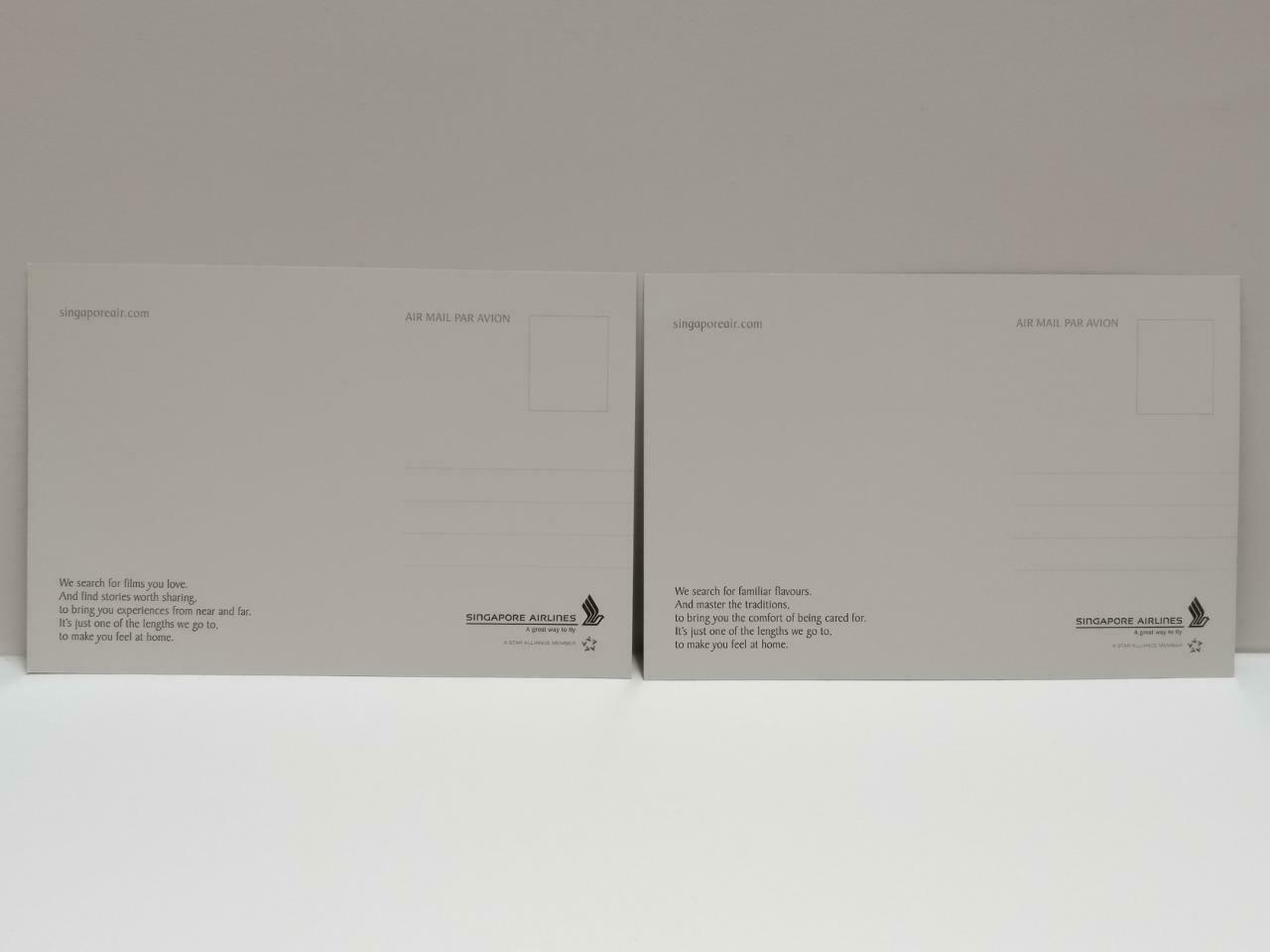 LUCKYPIGEON888 Singapore Airlines SIA Tea Farm Art Postcard Set Of 2 (E0451)