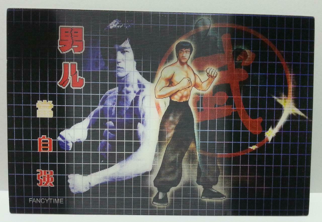 Mega Rare Bruce Lee Martial Arts 3D Lenticular Postcard (AC066)