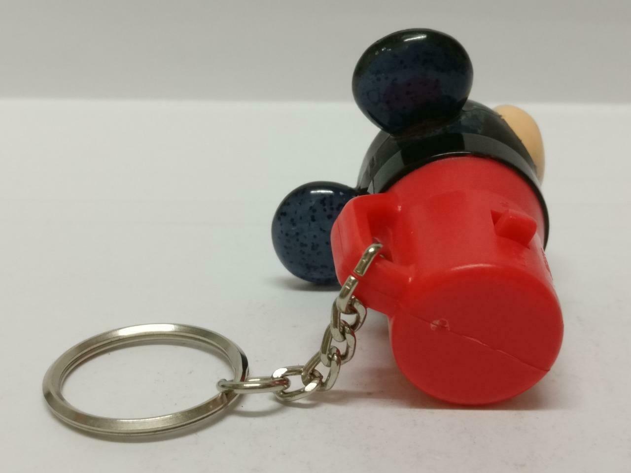 LP888 Rare Vintage Cute Micky Mouse Toy Plastic Torch Light Keychain Keyring F/S B821