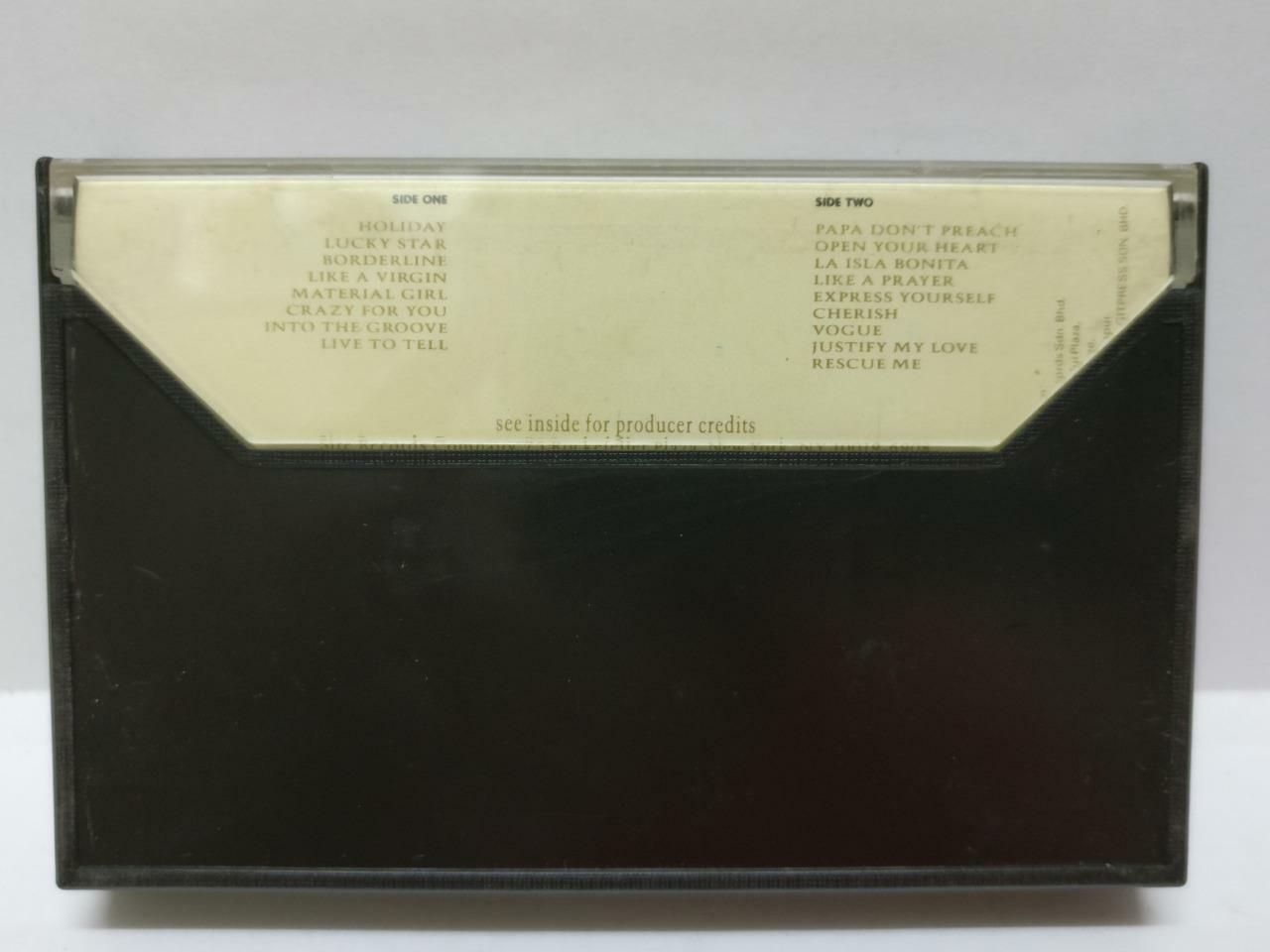 Madonna The Immaculate Collection 1990 Rare Malaysia Cassette (CT248)
