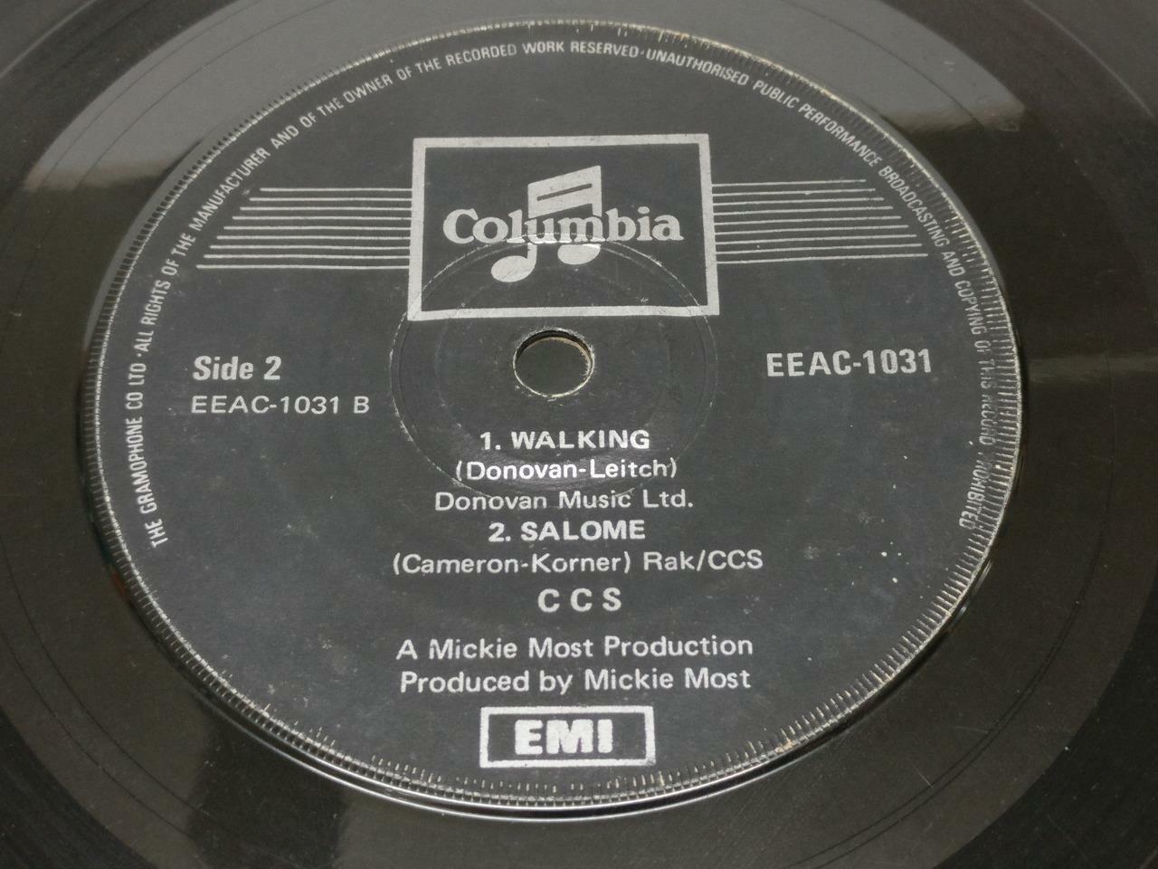 C.C.S Whole Lotta Love Columbia EMI Rare Singapore 7" EP  (EP041)