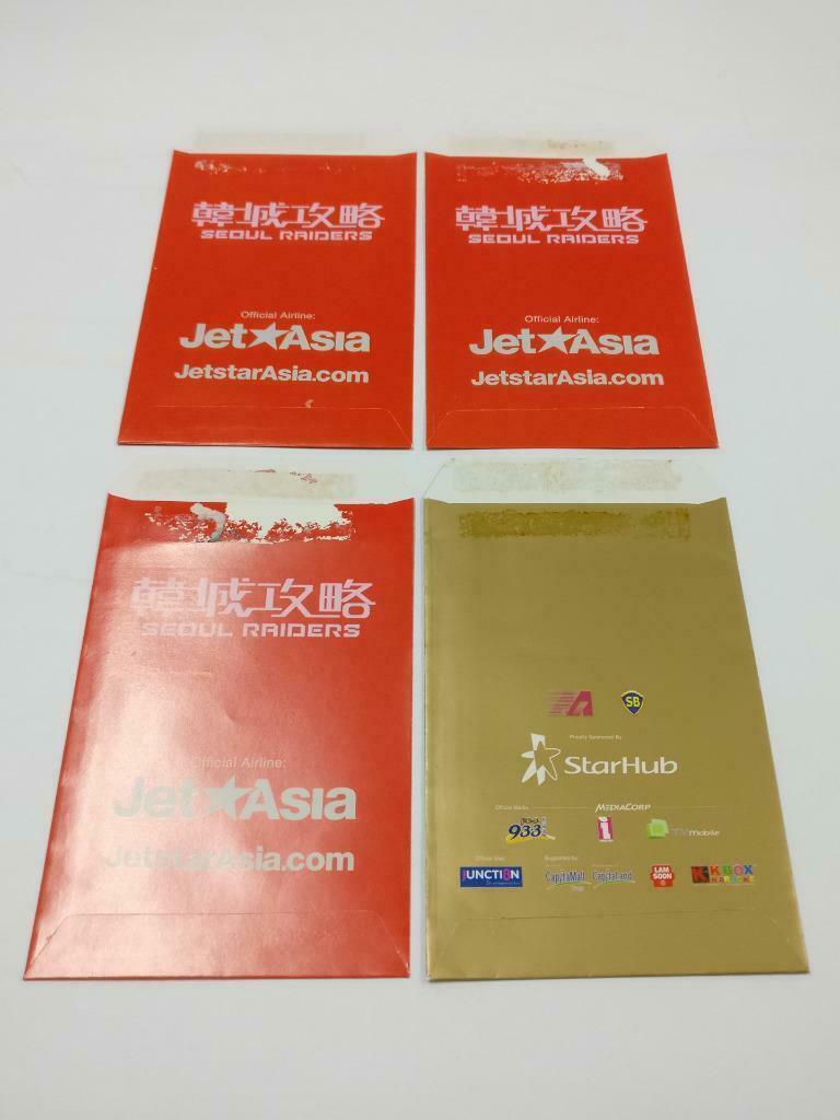 4 pcs Chinese Red Packet HK Movie Seoul Raiders 梁朝伟 Tony Leung 舒淇 Shu Qi (C2194)