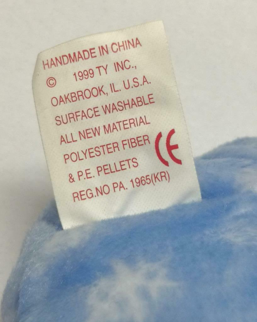 Vintage Ty Beanie Babies Bear Snowflake Scarf 1999 Plush Soft Toy F/S (PTY115)