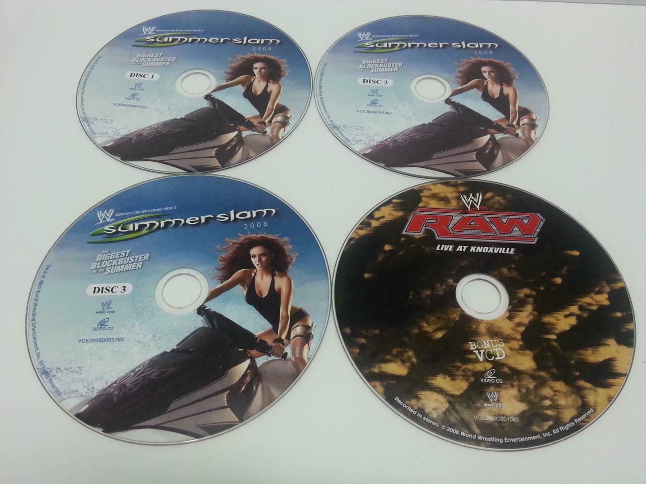 WWE WWF Wrestling Summer Slam 2008 Singapore Only 4x VCD Video CD OOP (A827)