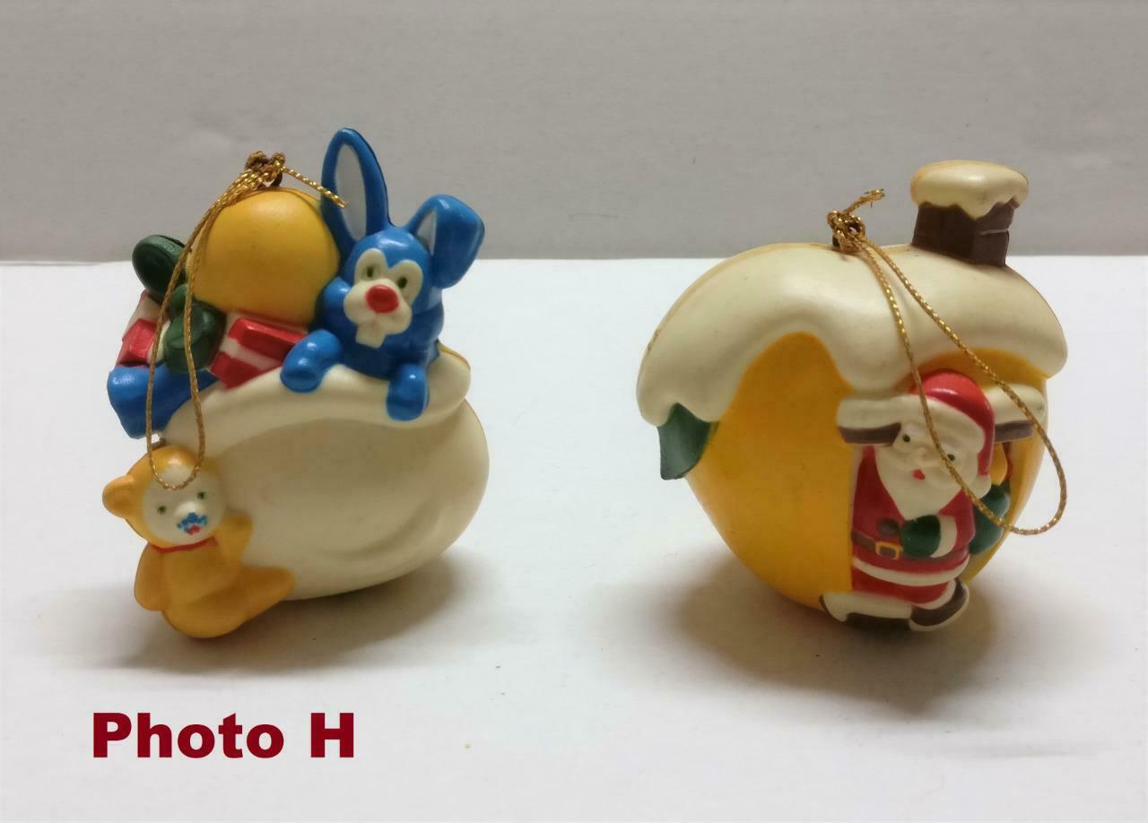 Vintage Christmas X'mas Tree Ornaments Snowman Santa Bundle Lot x01 F/S (A2243)