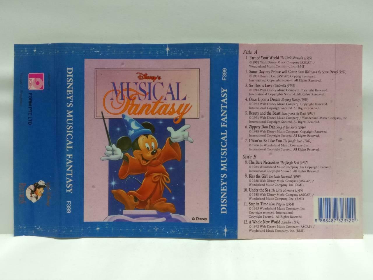 Disney's Musical Fantasy OST 1993 Mega Rare Singapore English Cassette CT502